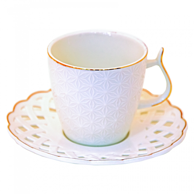 Բաժակ Թեյի Platinium QDC872-2 Ծակերով Ափսե 2